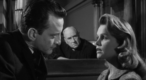 Lee Remick faces the withering cross-examination of George C. Scott in "Anatomy of a Murder"